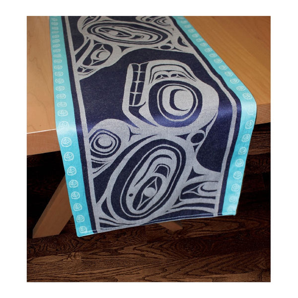 Table Runner with Native Art Design "Whale"