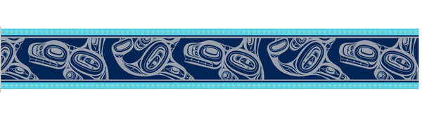 Table Runner with Native Art Design "Whale"