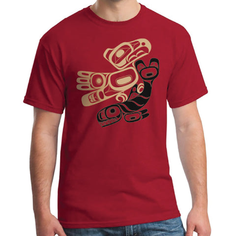 Thunderbird and Orca Cotton Graphic T-shirt by Corey Bulpitt
