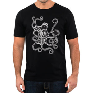 Octopus Cotton Graphic T-Shirt by Ernest Swanson