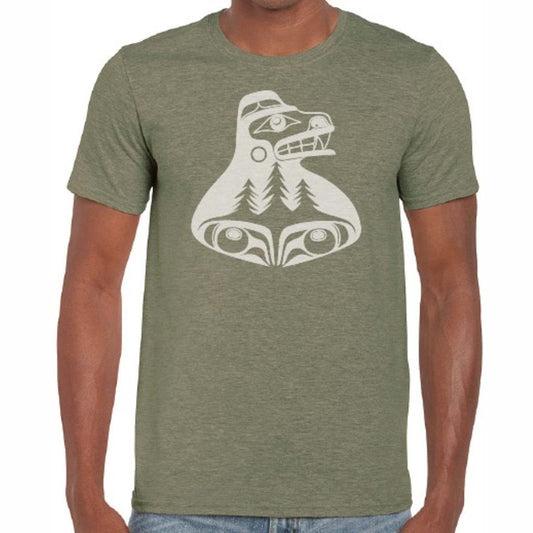 Cotton Graphic T-Shirt - Bear by Allan Weir