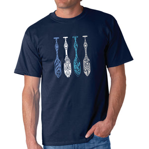 Cotton Graphic T-shirt - Paddles by Paul Windsor