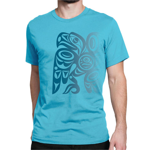 Salish Eagle Cotton T-shirt by Joe Wilson-Sxwaset