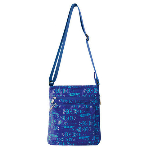 Crossbody Bag Pacific Formlines by Paul Windsor (blue)