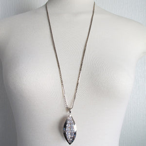 Twinking crystal pendant long necklace