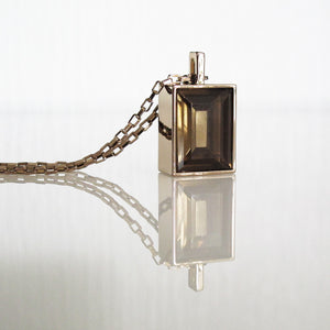 Architecture Inspired Cuboid Long Necklace (gold)