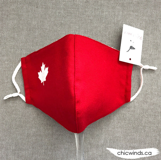 Maple leaf Cotton Face Mask Red
