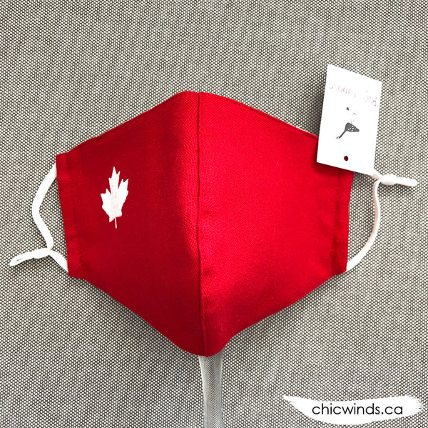 Maple leaf Cotton Face Mask Red