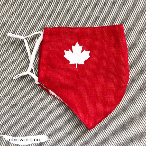 Maple leaf Cotton Face Mask Red