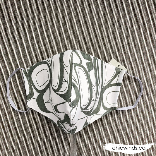 Eagle Cotton Face Mask White