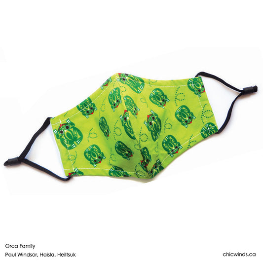 Kids Cotton Face Masks - Frog