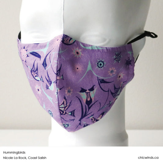 Cotton Face Masks - Hummingbirds