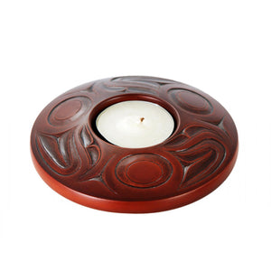 Native Votive Candle Holder - Recycled Glass (rosewood)