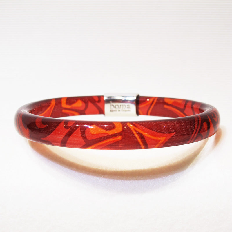 Corrine Hunt Silk Inspiration Bangle. Red