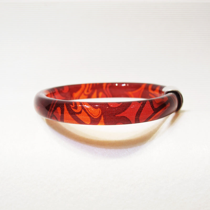 Corrine Hunt Silk Inspiration Bangle. Red