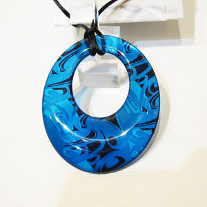 Corrine Hunt Silk Inspiration oval pendant necklace