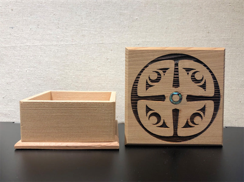 Bentwood Box - "Four Corners Spindle Whorl"